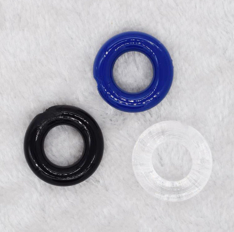 光滑三色锁精延时情趣套环三只装