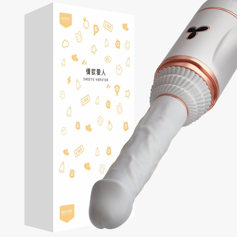 APP异地操控可拆卸式9频伸缩震动智能加温强力底座吸附仿真阳具炮机
