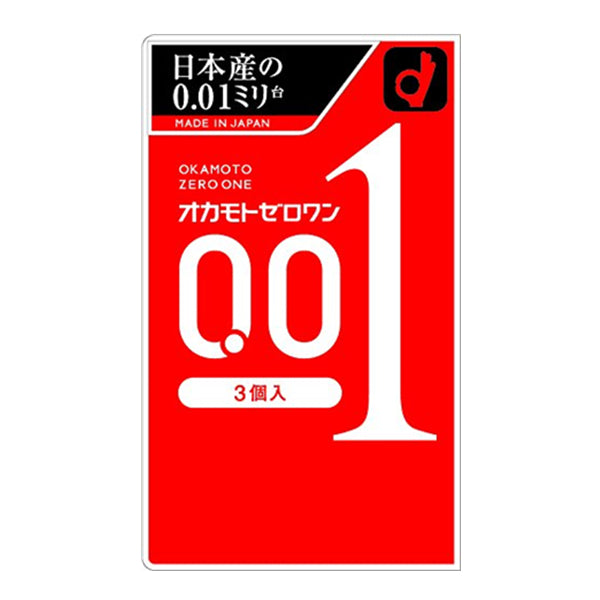 【日本本土版】Okamoto冈本001 超薄0.01mm安全套 3只装