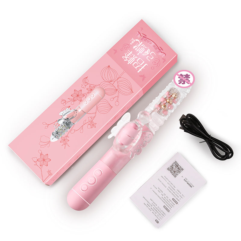 招蜂引蝶多频强力伸缩旋转阴蒂刺激转珠棒