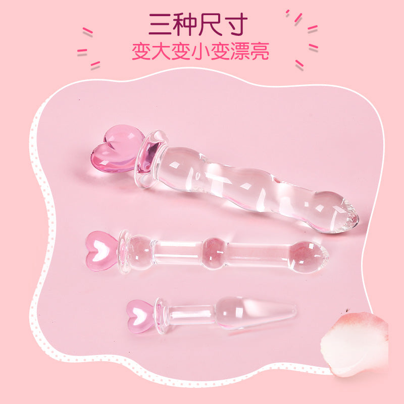 谜姬恋爱魔杖前阴/后庭玻璃仙女棒(爱心秘钥款)