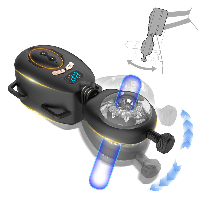 [26.01.15新品] SECWELL独创180度爽震撸动强劲爆榨解放双手延时训练武士腰带自动飞机杯