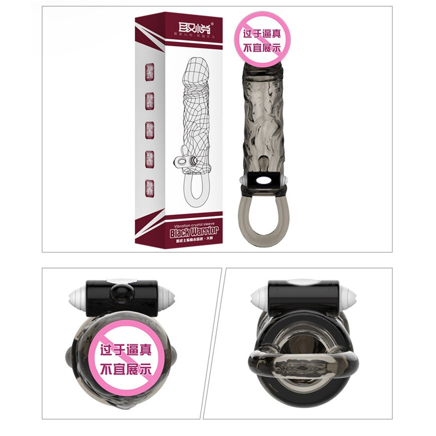 [25.12.05新品] QUYUE黑武士延时加长加粗震动水晶狼牙套(多款)