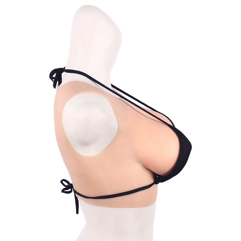 [26.01.12新品] 伪娘必备圆领凝胶填充实心硅胶假胸肤色义乳