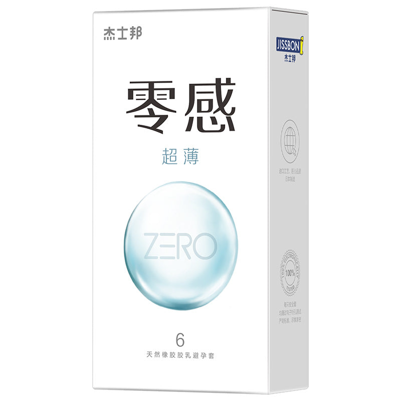 [26.03.13新品] 杰士邦ZERO零感超薄天然橡胶胶乳安全套6只装