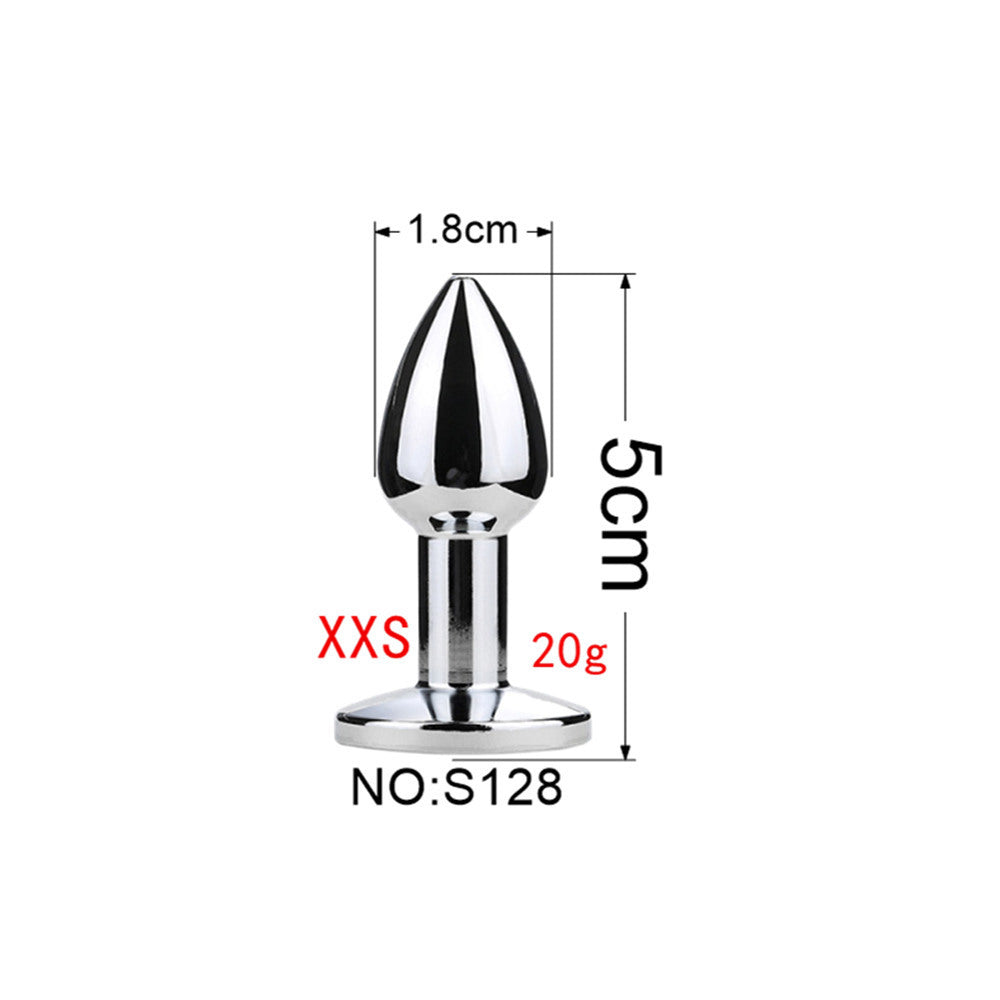 [26.03.22新品] SM调教后庭专用经典水滴形银色迷你超小号金属肛塞 S128