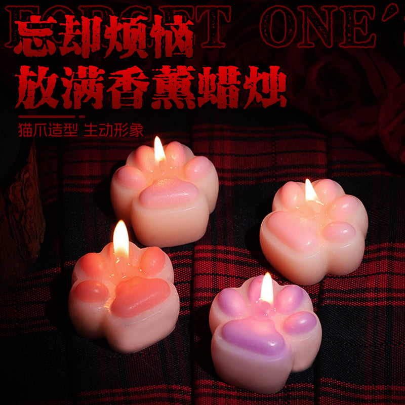 [25.09.15新品] SM调教情趣浪漫粉色可爱猫爪造型低温蜡烛