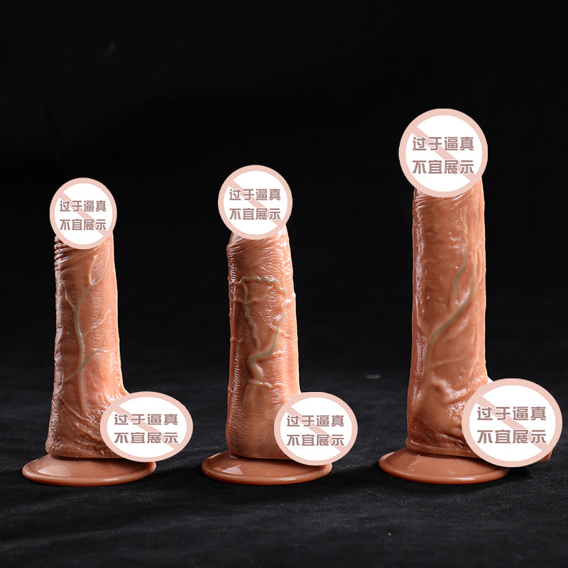 [25.04.20新品] 卡尔大帝逼真肉感自由弯曲柔软舒适手动仿真假阳具（大中小号） W