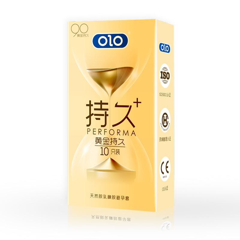 [24.09.14新品] OLO黄金持久久战控时颗粒螺纹组合安全套10只装 Q