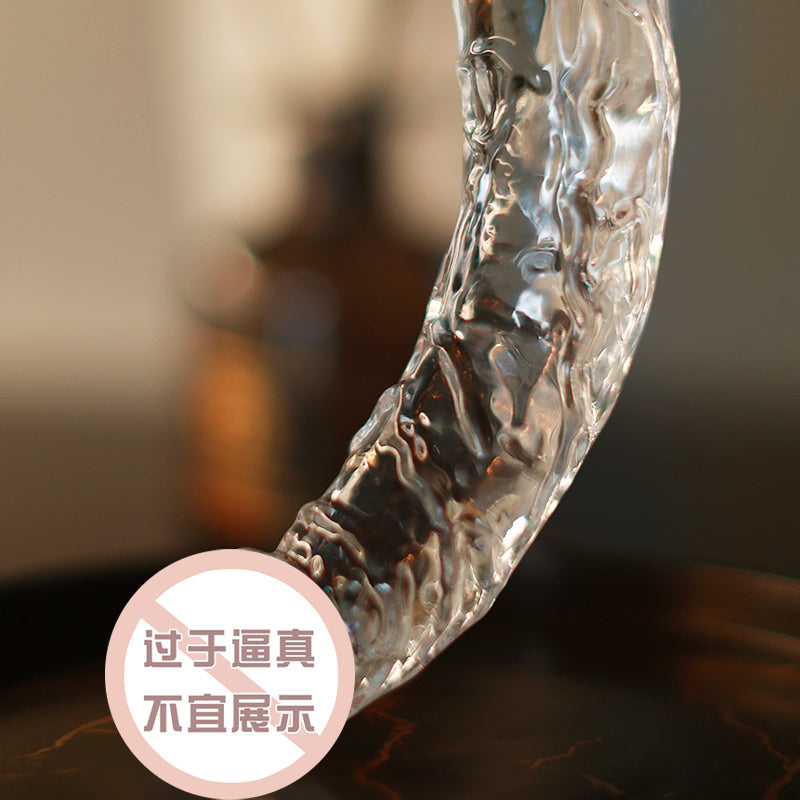 [26.01.18新品] 整根深入饱满厚实柔软晶莹强力吸盘透明无蛋仿真阳具（小号/中号）