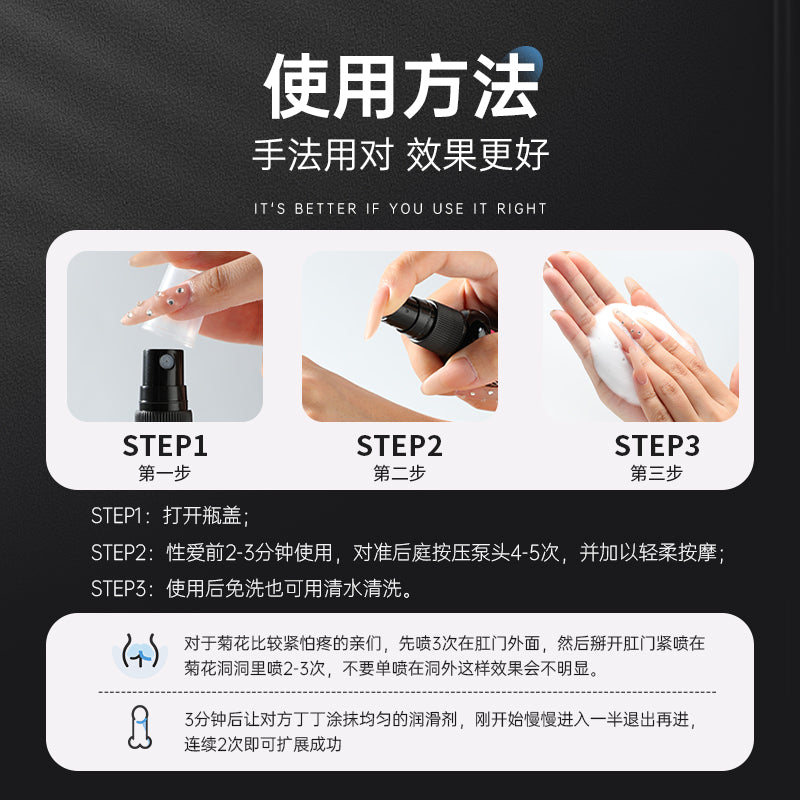 [26.03.10新品] 谜姬酥麻快感有效缓痛享受松弛后庭开肛专用喷雾 30ml(男款/女款)