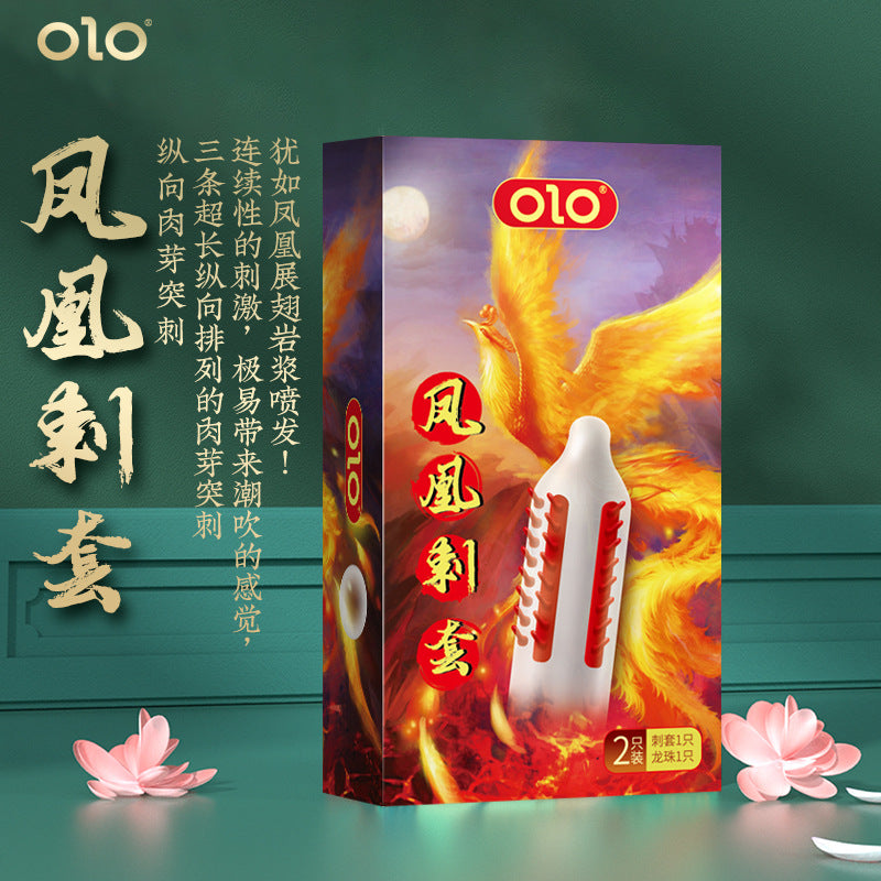 [25.09.20新品] OLO柔软顶部持续刺激上古神兽刺套+龙珠延长避孕套