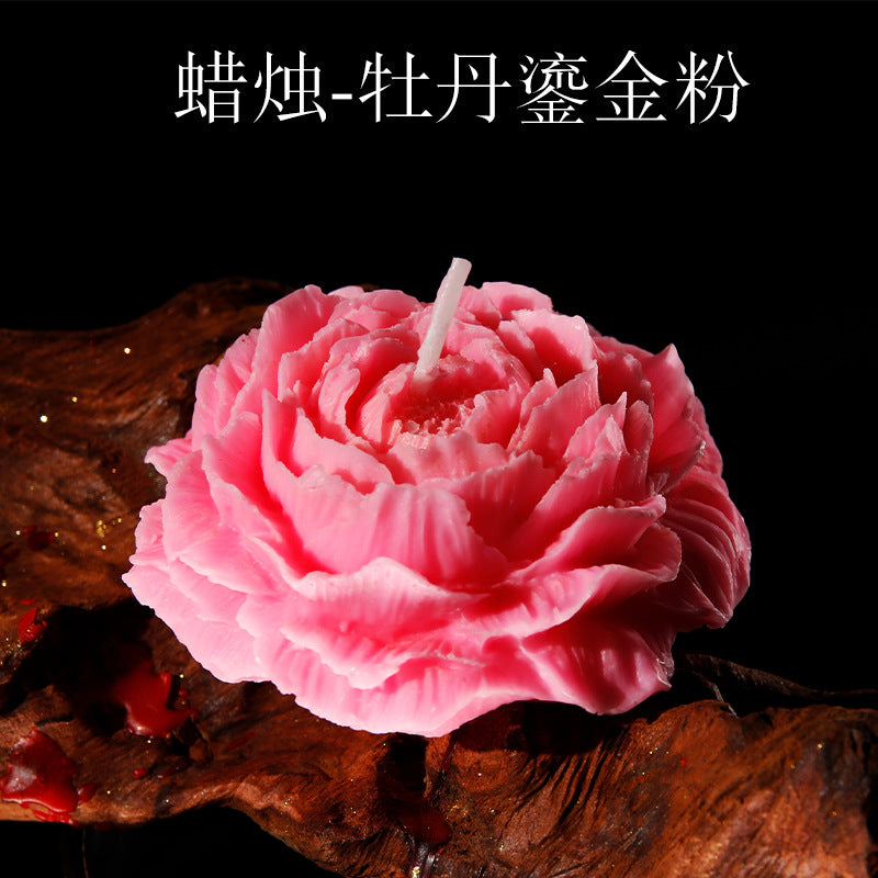 [25.09.07新品] SM调教大豆蜡基42度低温不伤皮肤易清理滴蜡专用牡丹内鎏金蜡烛(红/黑/粉)