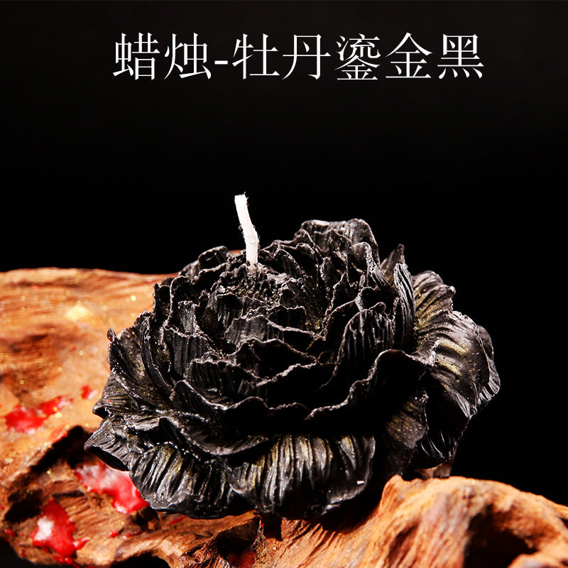 [25.09.07新品] SM调教大豆蜡基42度低温不伤皮肤易清理滴蜡专用牡丹内鎏金蜡烛(红/黑/粉)