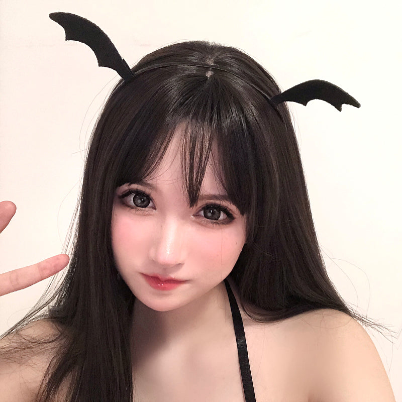 [25.07.06新品]日系少女可爱发饰天使黑小恶魔翅膀发箍发卡MP-60