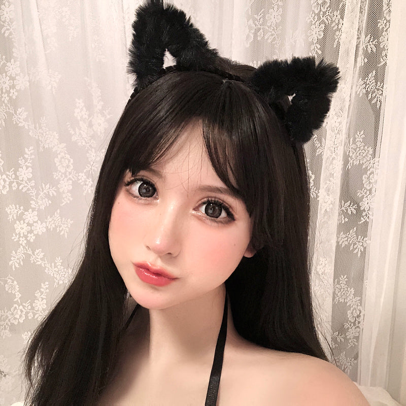 [25.09.09新品]黑色镂空毛绒发箍日系少女可爱发饰MP-60
