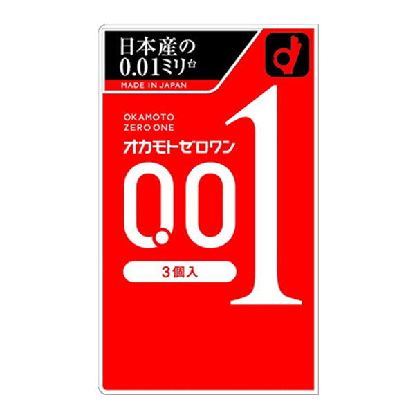 【日本本土版】Okamoto冈本001  超薄0.01mm安全套 3只装