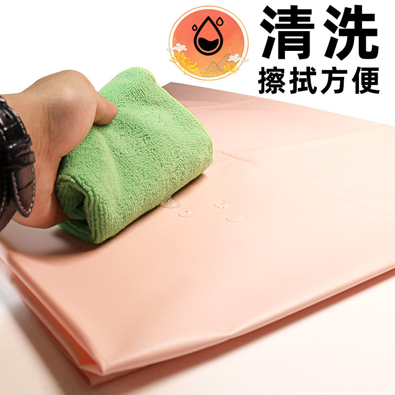 野战床战双用防水易清洗PVC加厚款2米*1.4米情趣床单（粉/黑）
